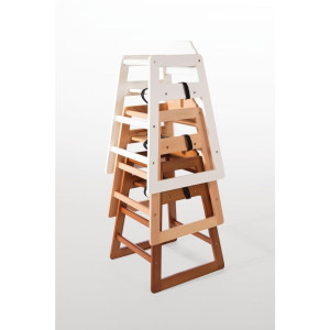 High Chair in Natural Wood Finish - Bolero - Fourniresto