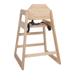 Hög Stol I Trä Naturlig Finish - Bolero - Fourniresto