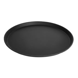 Round Non-Slip Fiberglass Camtread Black Service Tray Ø 405mm - Cambro - Fourniresto