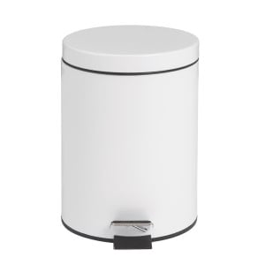 White Pedal Bin - 5L - Bolero