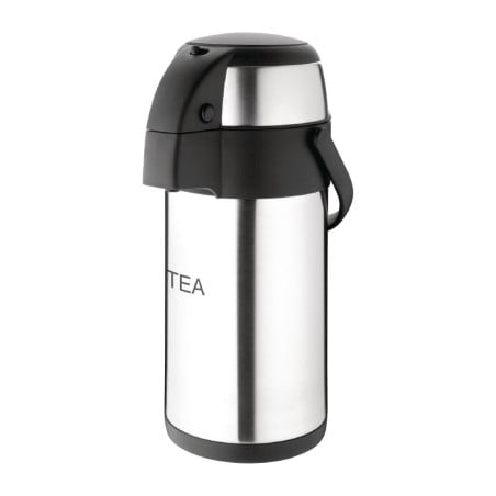 Stainless Steel Pump Pot for Tea - 3L - Olympia