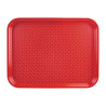 Red Plastic Fast Food Tray - Olympia KRISTALLON - Fourniresto