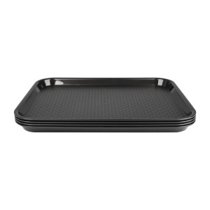 Black Plastic Fast Food Tray - Olympia KRISTALLON - Fourniresto