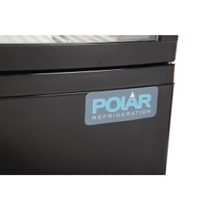Svart kyldisk med böjda dörrar 86 L - Polar