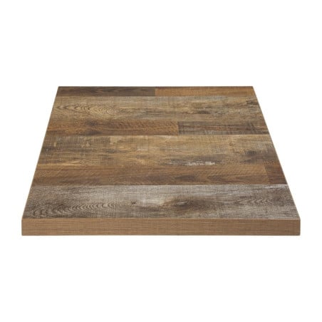 Plateau de Table Carré Effet Bois Vieilli - 600 x 600mm - Bolero