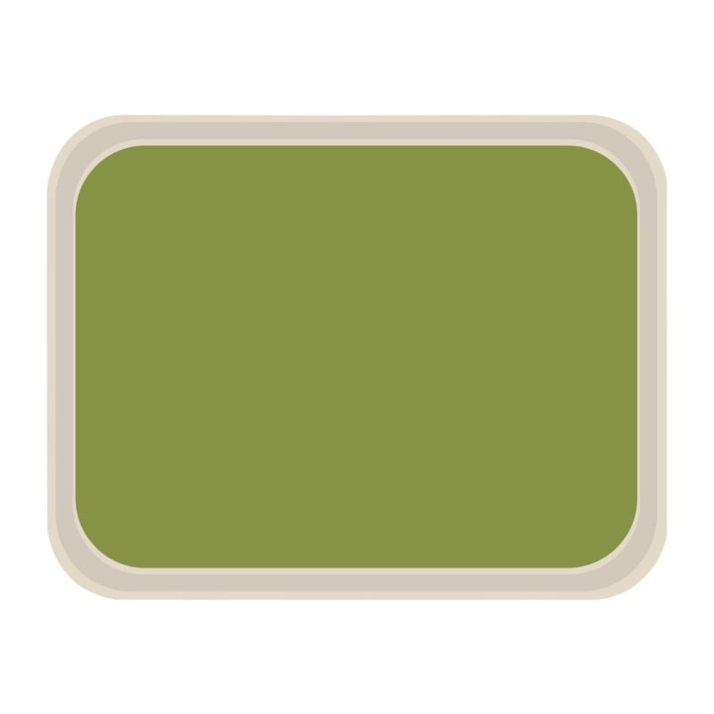 Standard Polyester Service Tray 470x360mm Green - Roltex - Fourniresto