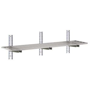 Väggmonterad hylla i rostfritt stål - L 1800 x 400mm - Gastro M