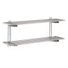Väggmonterad hylla i rostfritt stål - L 1800 x 400mm - Gastro M
