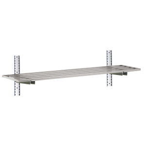 Väggmonterad hylla i rostfritt stål - L 1800 x 400mm - Gastro M