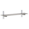 Väggmonterad hylla i rostfritt stål - L 1800 x 400mm - Gastro M