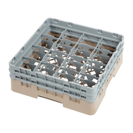 Glasställ 16 fack Camrack Beige - L 500 x B 500 mm - Cambro