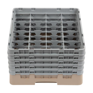 Glass Rack 16 Compartments Camrack Beige-L 500 x W 500mm - Cambro