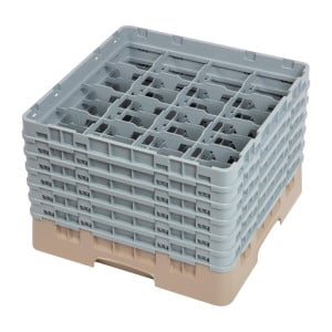 Lasikaappi 16 osastolla Camrack Beige-L 500 x S 500mm - Cambro