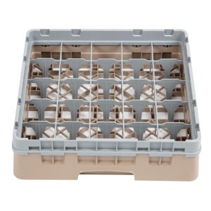 Glasställ 25 fack Camrack Beige - L 500 x B 500mm - Cambro