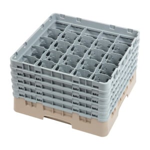 Glasställ med 25 fack Camrack Beige-500x500mm - Cambro