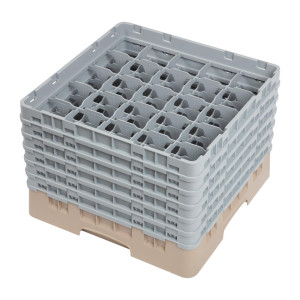 Glasställ med 25 fack Camrack Beige - L 500 x B 500 mm - Cambro