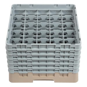 Glasställ med 25 fack Camrack Beige - L 500 x B 500 mm - Cambro