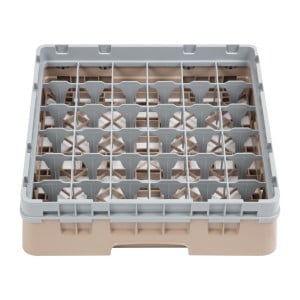 Casier À Verres 36 Compartiments Camrack Beige- L 500 x P 500mm- Cambro