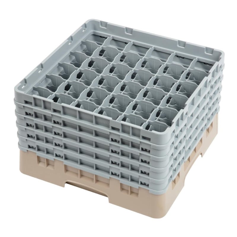 Lasikaappi 36 osastolla Camrack beige - L 500 x S 500 mm - Cambro