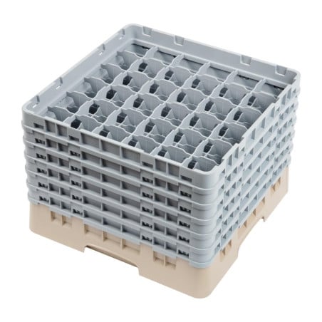 Glasställ med 36 fack Camrack Beige 500 x 500 mm - Cambro