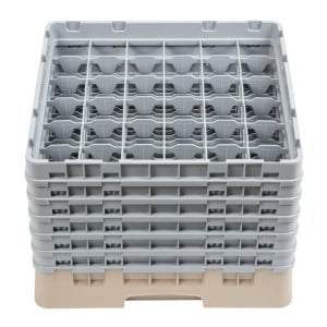 Glasställ med 36 fack Camrack Beige 500 x 500 mm - Cambro