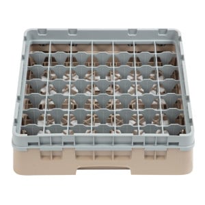 Glasställ med 49 fack Camrack Beige - L 500 x B 500 mm - Cambro