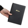 Protective Menu in Black Faux Leather A5 - Olympia - Fourniresto