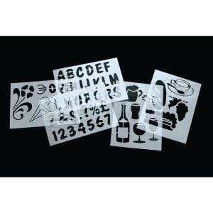 Stencilkit för kritor - 5-pack - Securit - Fourniresto