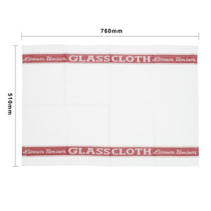 Linen Glass Cloths - Red - L 762 X 508 mm - Vogue