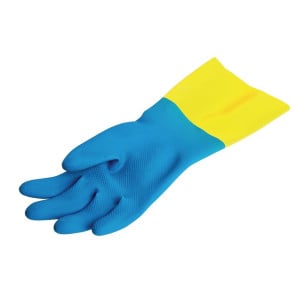 Gants Étanches Protection Chimique Légère Bleus et Jaunes Mapa 405 - Taille XL - Mapa