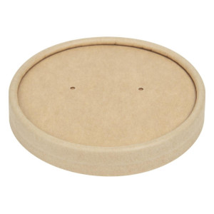 Lids for Microwaveable Recyclable Kraft Soup Bowls 225ml and 350ml - Pack of 500 - Colpac