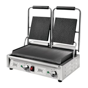 Kontaktgrill Dubbelräfflad/Slät-230V - Buffalo