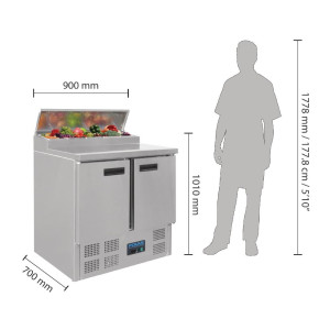 Refrigerated Preparation Counter Pizza Salads Series G -254L - Polar - Fourniresto