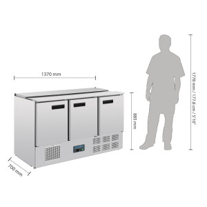 Kylt salladsdisk G-serie - 368L - Polar - Fourniresto