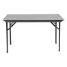 Folding Rectangular Gray Table In Abs - 1220Mm - Bolero - Fourniresto