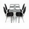 Folding Rectangular Gray Table In Abs - 1220Mm - Bolero - Fourniresto