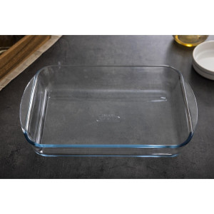 Rektangulär ugnsform i glas - L 350 x B 230 mm - Pyrex