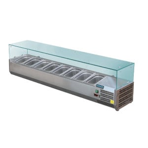 Refrigerated Ingredient Display - 8 GN 1/3 Pans - Polar - Fourniresto