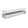 Refrigerated Display Case with Ingredients - 9 GN 1/3 Pans - Polar - Fourniresto