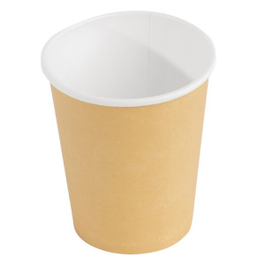 Disposable Cups Hot Drinks Brown - 225ml - Pack of 50 - Fiesta