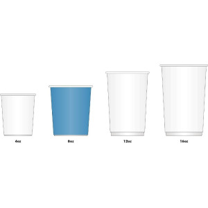 Disposable Cups Hot Drinks Brown - 225ml - Pack of 50 - Fiesta