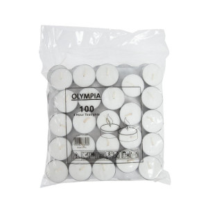 Värmeljus 4 timmar Ø 40 mm - Paket med 100 - Olympia