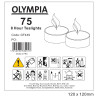 Värmeljus 4 timmar Ø 40 mm - Paket med 100 - Olympia