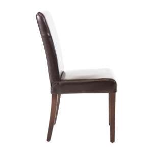 Dark Brown Faux Leather Chairs - Bolero - Fourniresto