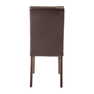 Chaises En Simili Cuir Marron Foncé - Bolero - Fourniresto