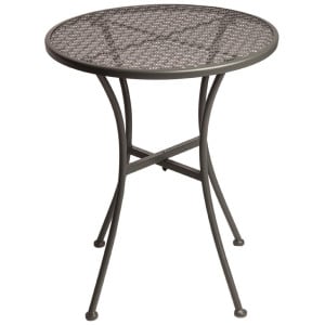 Table Bistro Ronde En Acier Ajouré Grise - 600 mm - Bolero - Fourniresto