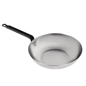 Wok i kolstål 28 cm - Vogue - Fourniresto