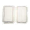 Boîtes Repas en Bagasse avec Couvercle À Charnière - L 228mm - Lot de 200 - Vegware