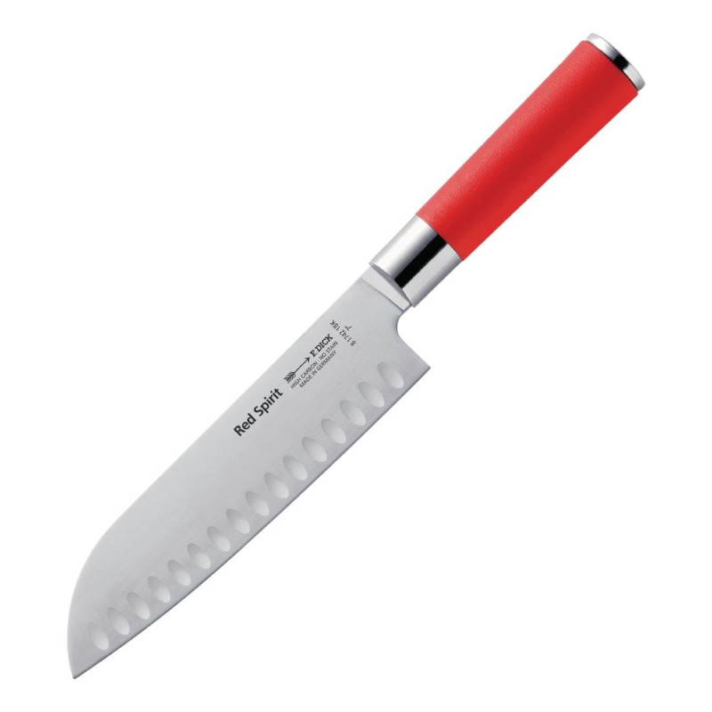 Veitsi Santoku Alvéolé Red Spirit - 180mm - Dick