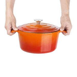 Stor Rund Orange Gryta - 4L - Vogue